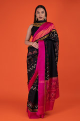 Black Ikat Saree2651 video